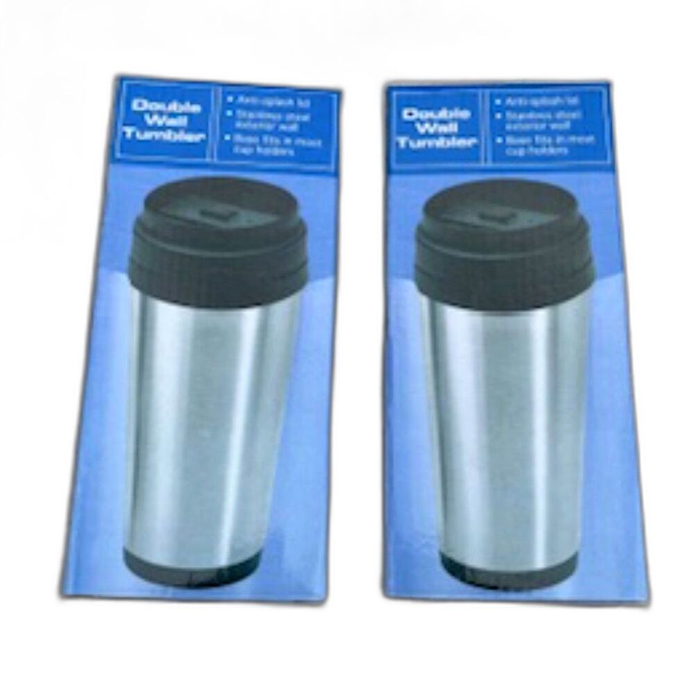 16oz Tumblers . Stainless Steel Double Wall Anti Splash w/ Lids . New in Boxes